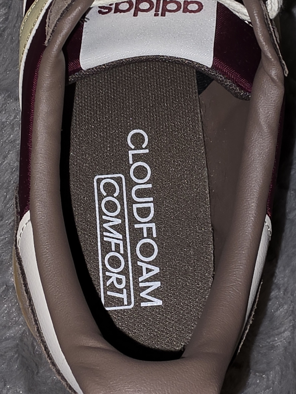 adidas Women's Retro Runner Shoes - Burgundy/Beige - Picture 4 of 10